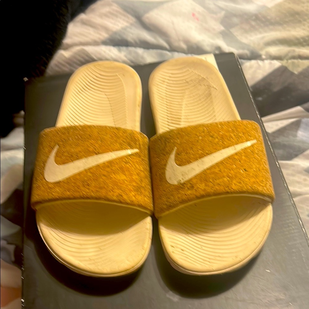 Nike Yellow Slide Sandals